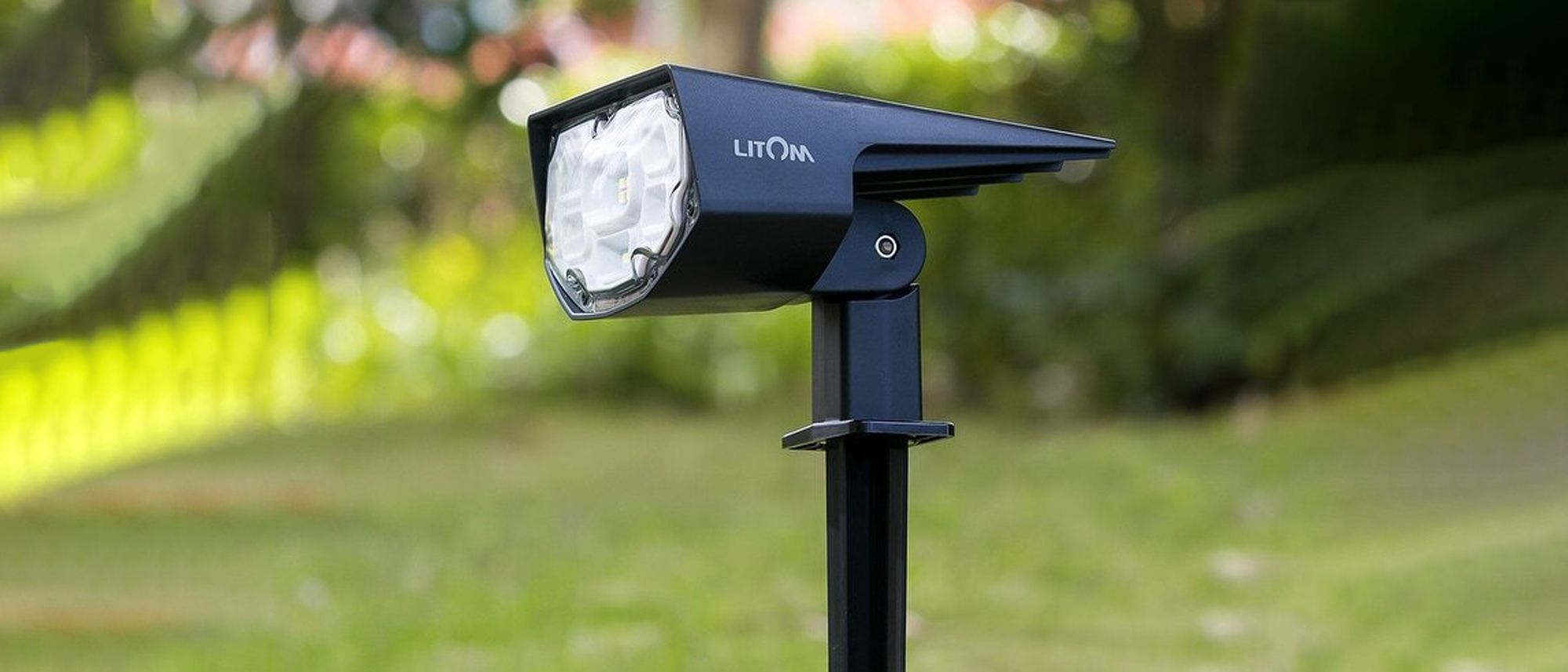 LITOM 12 LEDs Solar Landscape Spotlights